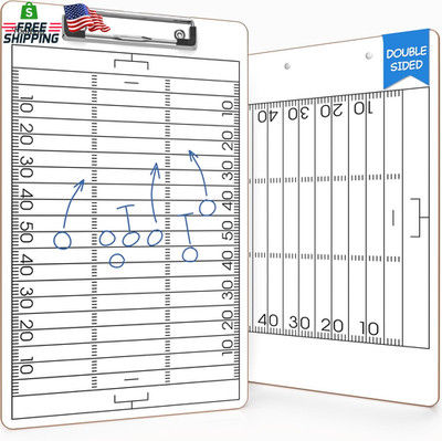 SCRIBBLEDO Football Dry Erase Board for Coaches 15X9 Double Sided Whiteboard Coa