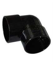 Solvent Black 40mm (43mm) Waste Pipe Knuckle Bend - Black  High-Quality ￼