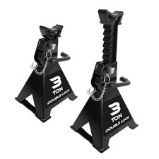 3 Ton Steel Heavy Duty Jack Stands, Double Locking 3 Ton 6,000 lb Wide Base