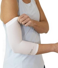 Copper Arm Elbow Sleeve Brace Wrap Support Arthritis Tendonitis Pain in Chalk M