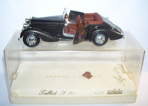 Old Solido Talbot T23 1937 Black Metal Model Ref 4003 1/43 Box
