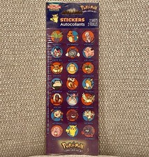 Vintage Sticker Time Pokemon Stickers 2 Sheets New Sealed 1999 Nintendo