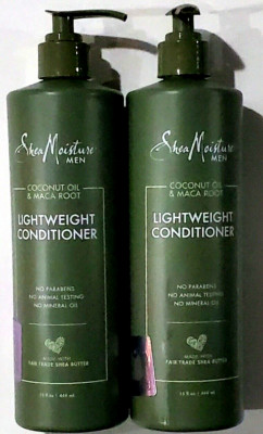 2 Pack Shea Moisture Men Coconut Oil Maca Root Lightweight Conditioner 15oz