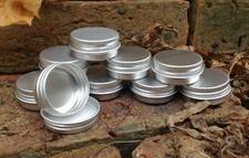 Round Metal Tin 15ml *Lip Balm Camping Survival Kit Small Storage Stash Pot NEW 
