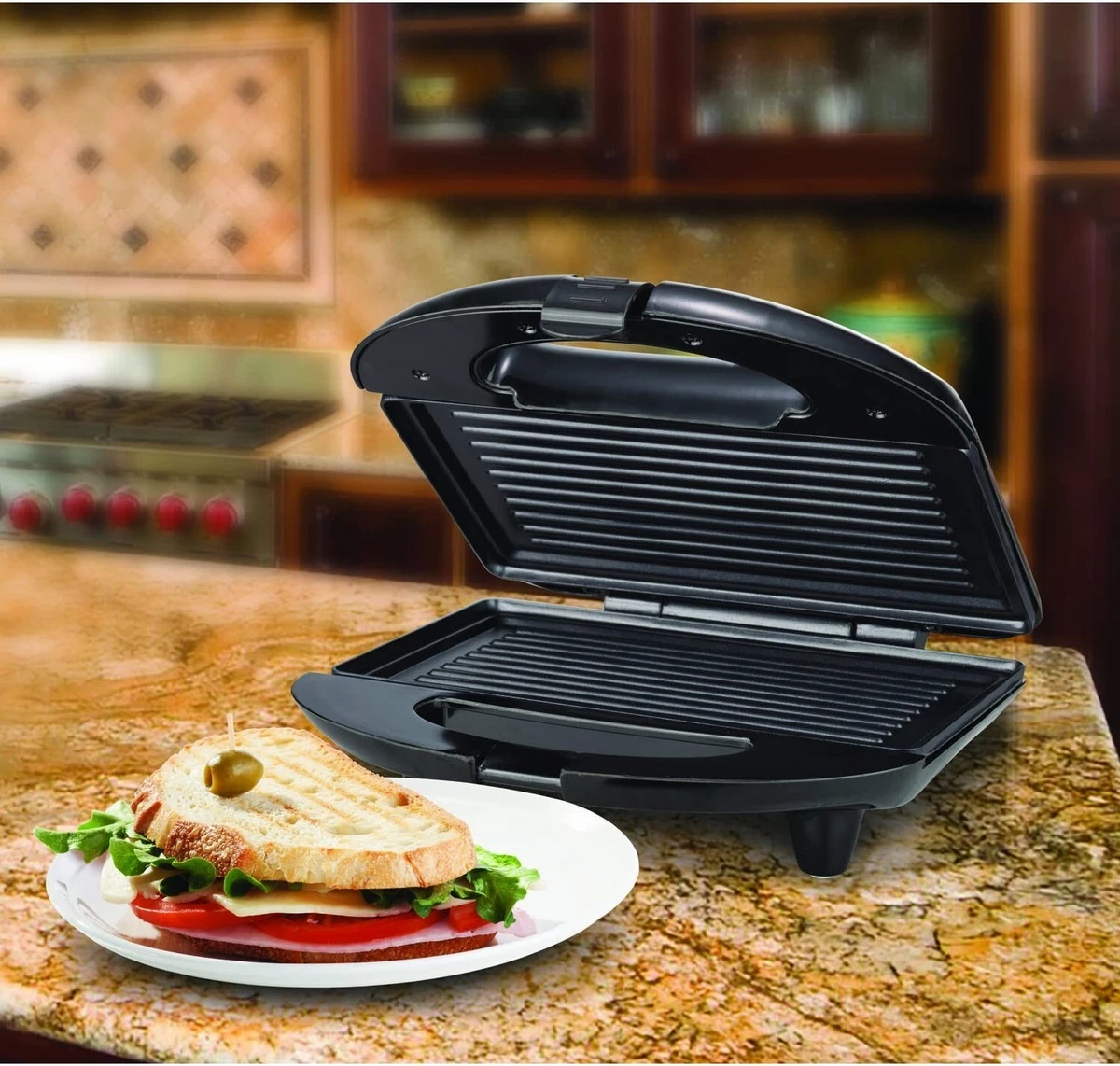 Sandwichera Grill Sanduchera Sandwiches Sandwiches Maker Tostadora De Pan  US NEW