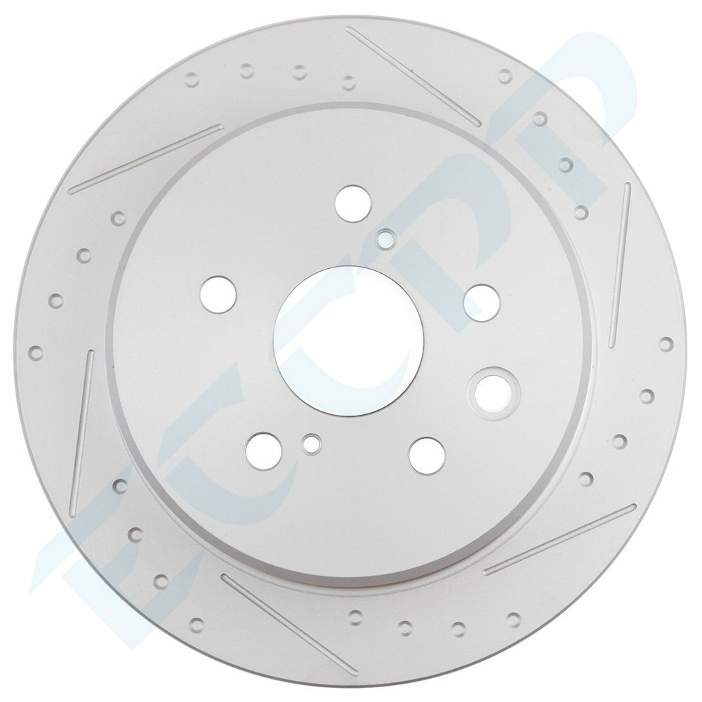 2 Rear Slotted Brake Rotors For 20062012 Lexus IS250 Base Sedan 2.5L