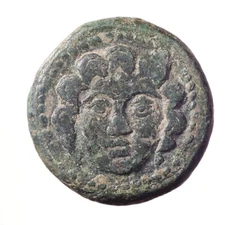 Pamphylia Aspendus AE Issue Hellenistic Greek Gorgon Coin c. 2-1 Century Rare