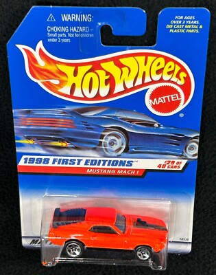 Hot Wheels 1998 First Editions #29/40 Mustang Mach I Neon Orange