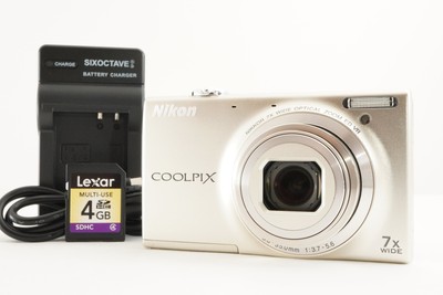 Nikon COOLPIX S6100 Silver With 4GB SDHC Card Digital Camera from  