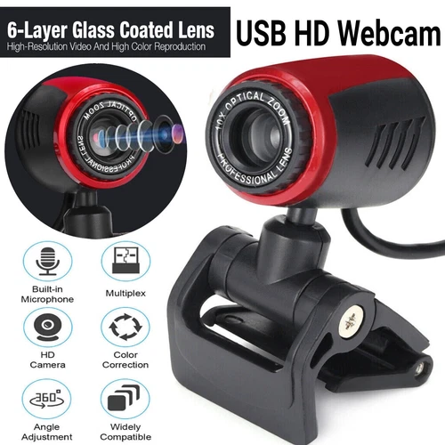 1080P Webcam USB Computer Web Camera With Microphone For PC Laptop Desktop