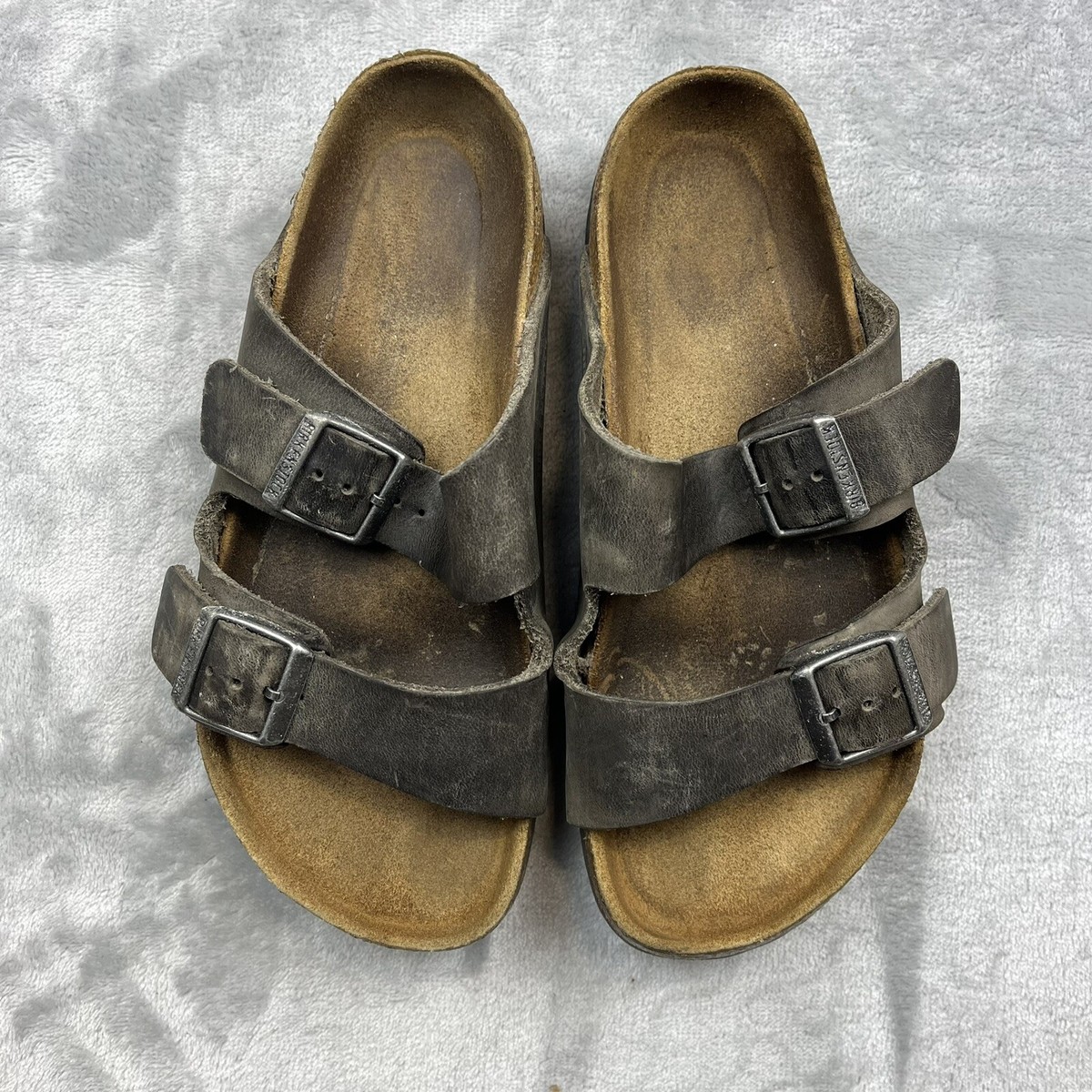 Birkenstock Gray Sandals with Black Buckles Birkenstock Women main image 3