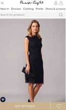Women’s Gretal Lace Dress in Navy with Circular Cut Out Back