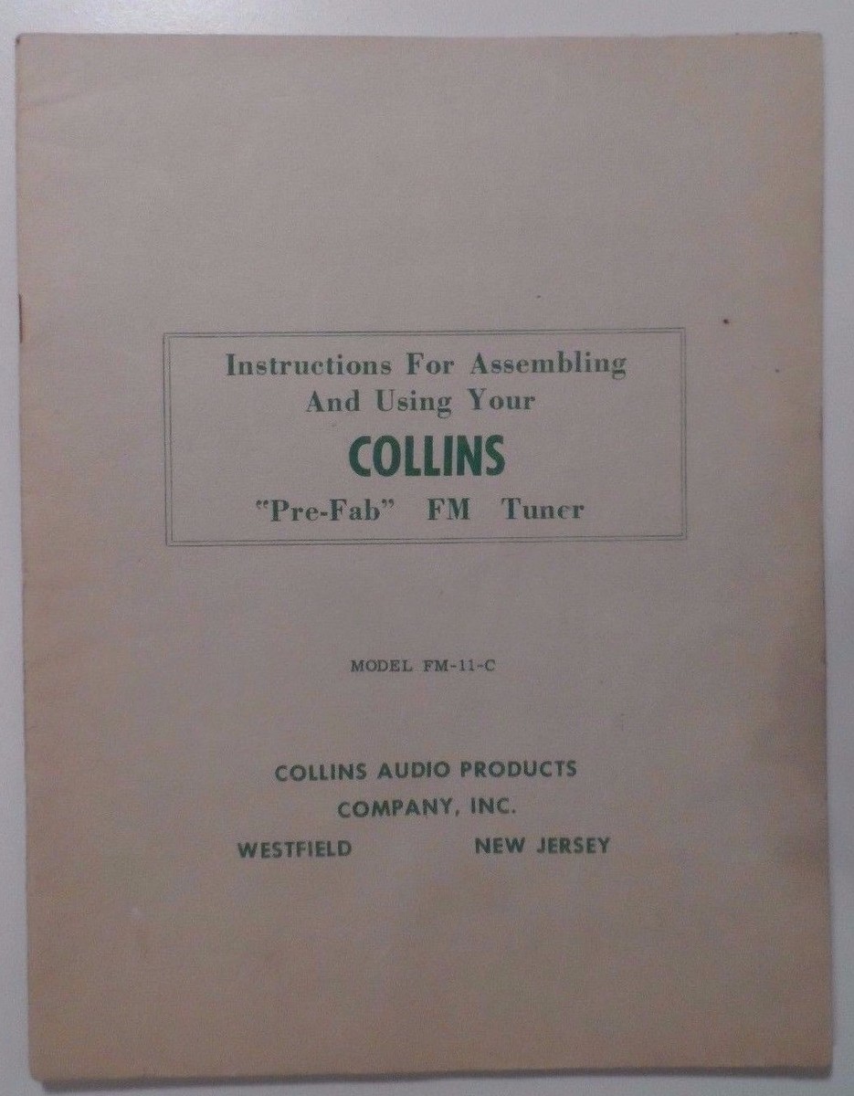 COLLINS RADIO PRODUCTS CATALOG PRE. 1940 【公式通販】