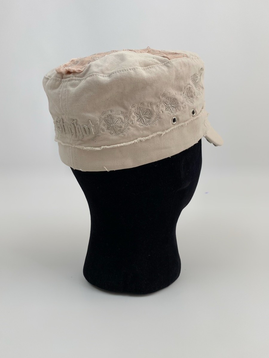 Y2K Vintage Distressed Starshot Embroidered Army Hat Cyber