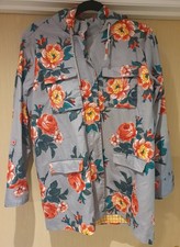Matilda Jane Grey Floral / Flowers Hooded Rain Jacket / Coat / Parka