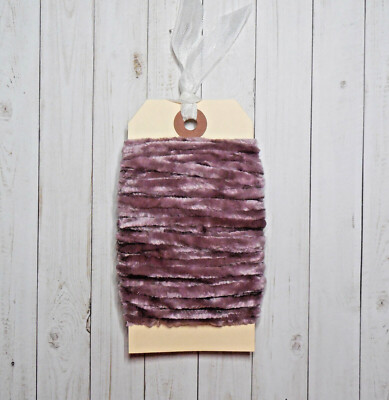Fiber Art Yarn 12 Yds Crafts Journal Scrapbook Gift Wrap ''Shadow Purple'' Velvet