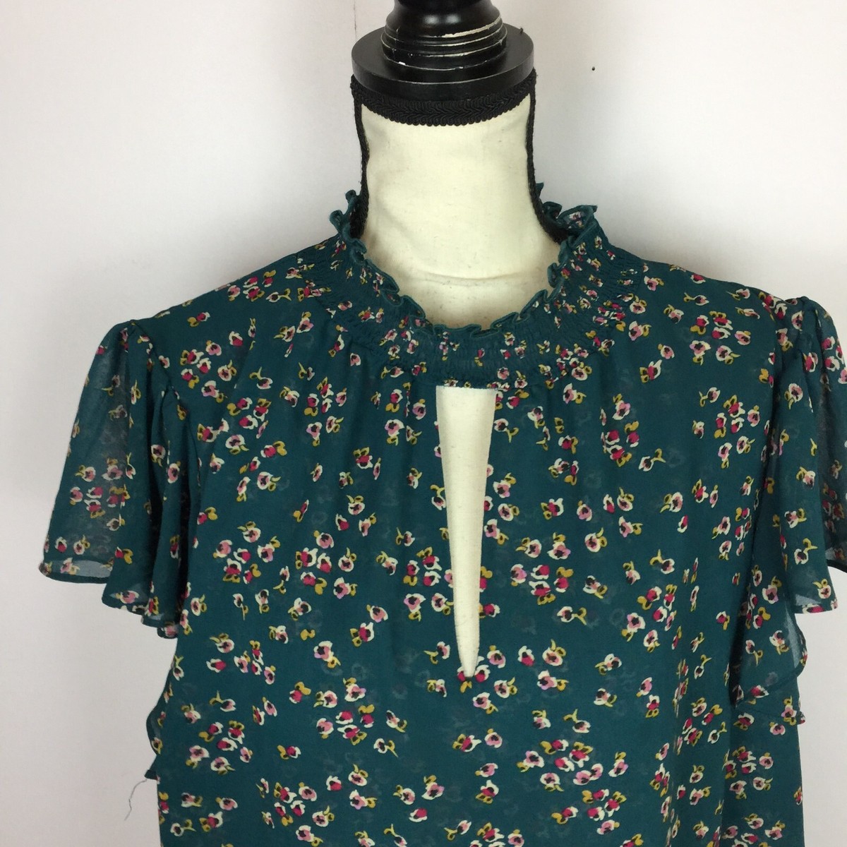 売れ筋商品|||セセ カットソー トップス レディース Women's Flutter-Sleeve Blouse Keyhole Blouse Medium Green Amazon.com: Womens Summer Tops Flutter Sleeve Keyhole Back