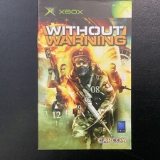 Without Warning Microsoft XBOX Instruction Manual Only