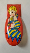 Vintage Kirchhof Clicker With Tin Litho of Lady and Jester - Nice  