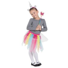 Child Girls Unicorn Tutu Horn On Headband Wand Fancy Dress Costume Accessory Kit