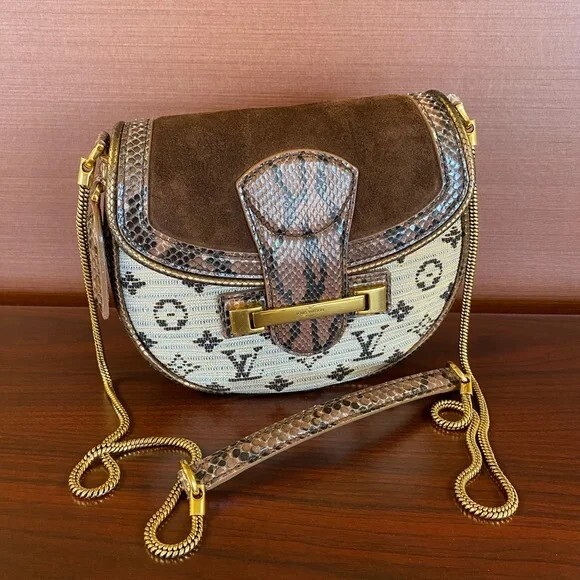 LOUIS VUITTON Python Suede Monogram Empire Levant… - image 1
