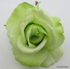 4"  Variegated Lime Poly Silk True Touch Rose Flower Hair Clip,Wedding,Bridal — photo 1