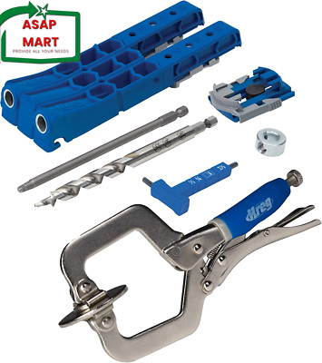 KREG Durable Pocket-Hole Jig 320 with Classic 2 Inch Face Clamp - Includes Wood 