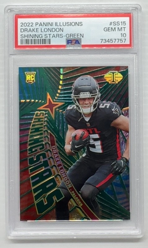 Drake London Panini Illusions Shining Stars #SS15 Green