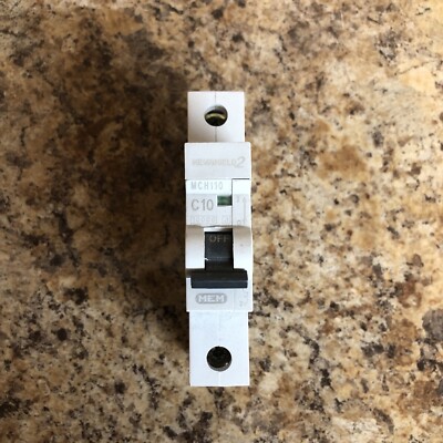 MEM Shield 2 Plus MCH110 10Amp einpolig C10 MCB 10kA Leitungsschutzschalter Typ C