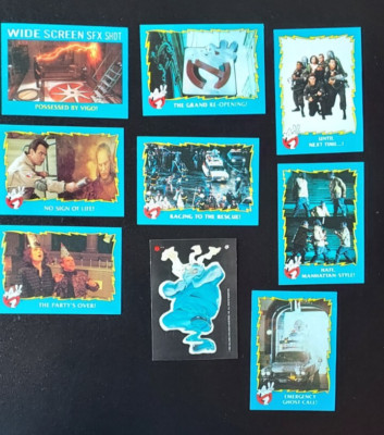 1989 TOPPS GHOSTBUSTERS II Trading Card Lot of 9, Ghostbusters Trading Cards