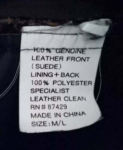 Winnie The Pooh M/L Vest Brown Suede Leather Embroidered Zipper Front - Picture 6 of 7