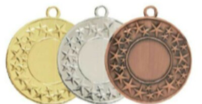 50 mm generische Stern Medaille & Band Multi Event - GRAVUR F.O.C.