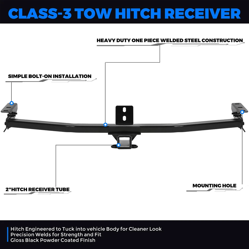 Receptor de enganche de remolque clase 3 para Acura MDX 01-06 Honda Pilot 03-08 #55336 Foto 3 de 4