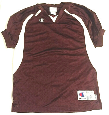 Champion Challenger V-Neck Football Game Jersey Maroon/White, Yth LG, Free Ship!