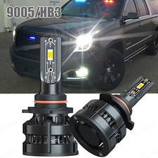 For GMC Sierra 1500 2003-06 LED Headlight Hi Beam Xenon White Bulbs 9005 10000lm