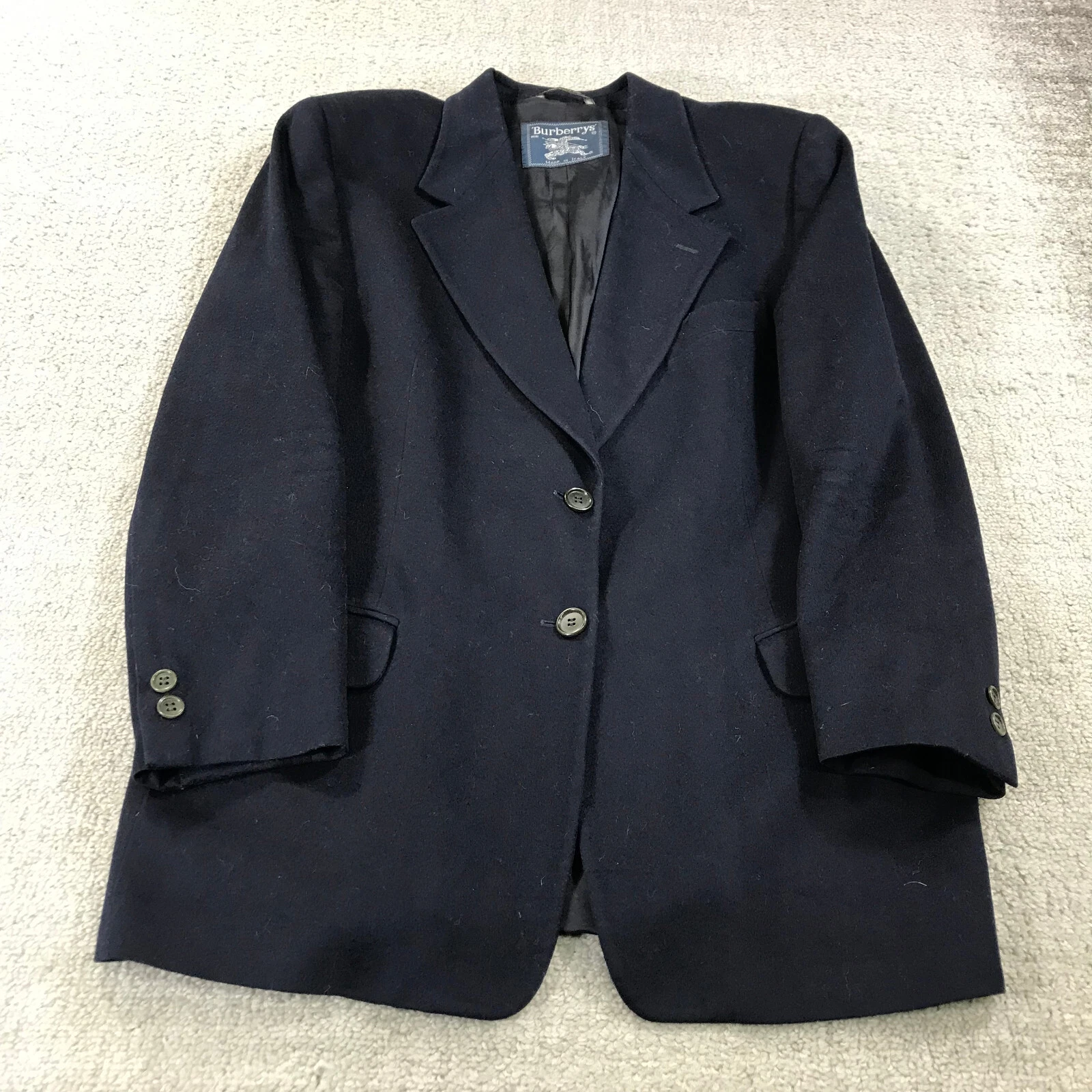 Burberry Blazer Uomo 46 Tuta Giacca Cappotto Sportivo Blu Italia Casual Adulto