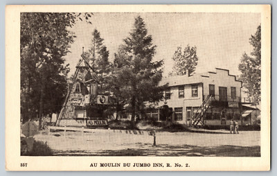 AU MOULIN DU JUMBO INN, R. No. 2. 357 Luxembourgish Postcard Vintage