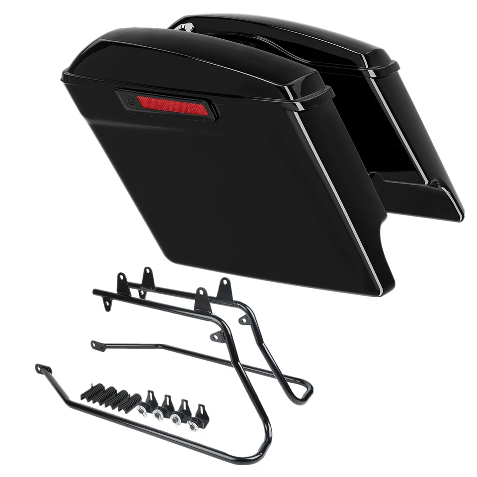 Alforjas y soportes duros estirados de 5"" aptos para Harley Heritage Softail 84-17 Foto 2 de 4