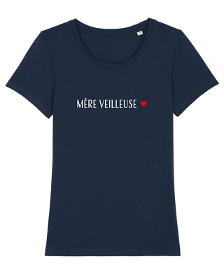 Damen T-Shirt Kurzarm MUTTER NACHTLICHT 3 Farbe Marineblau