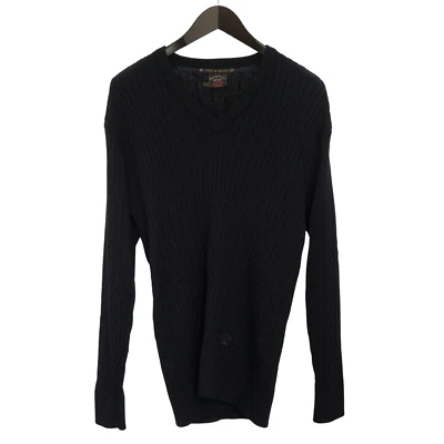 Hommes Paul & Shark Pull Bleu Foncé Yachting Laine en Italie Taille XL XAB251 - Photo 1/4