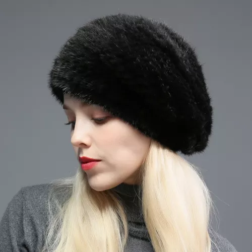 Damen Echt Nerz Pelzmütze Baskenmütze Winter Warm Beanie Mütze Kopfbedeckung Braun Wein Schwarz - Bild 24 von 33