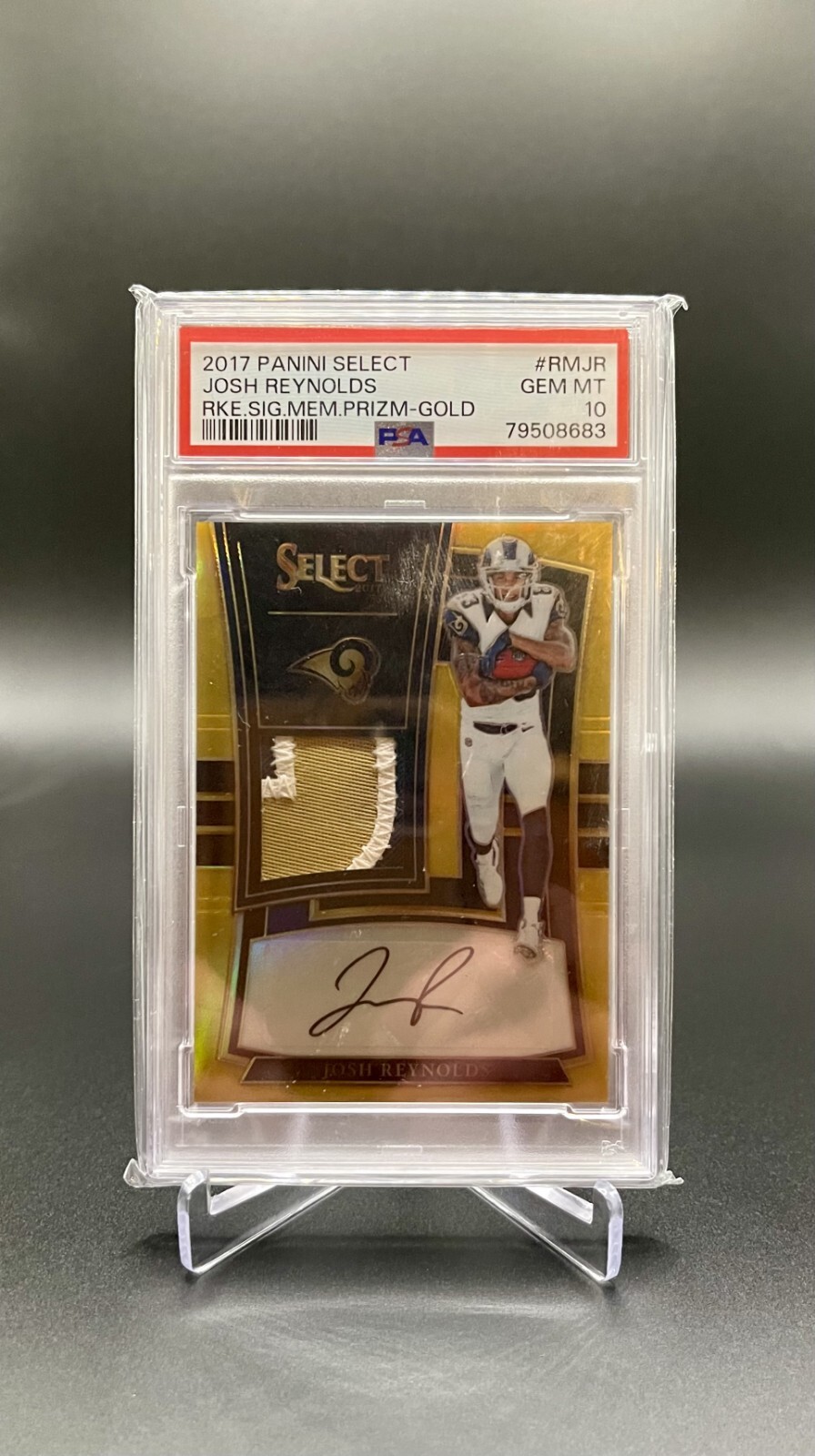 2017 Panini Select Josh Reynolds RKE SIG MEM.Prizm.Gold /10 PSA 10