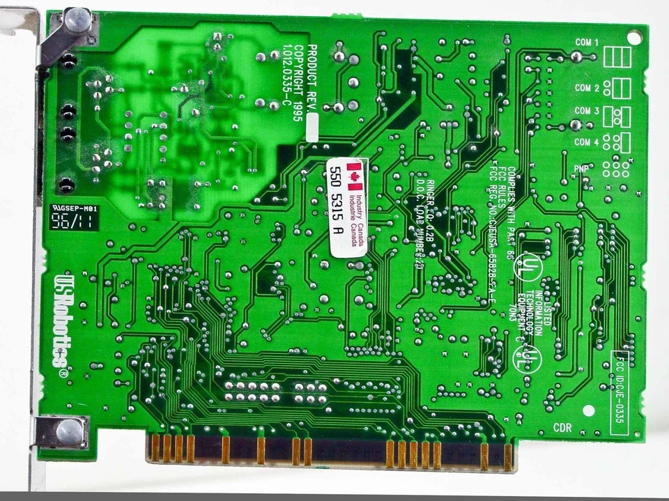 US Robotics 00084001 33.6 kbps Sportster Faxmodem - 1.012.0335-C - WITH JUMPERS - Image 4 of 4