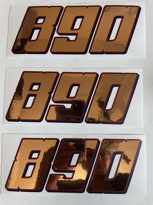 Discounted Chrome Rose Gold W/ Red & Blue Numbers 8,9,0 1/8-1/10-1/12 R/c Box L
