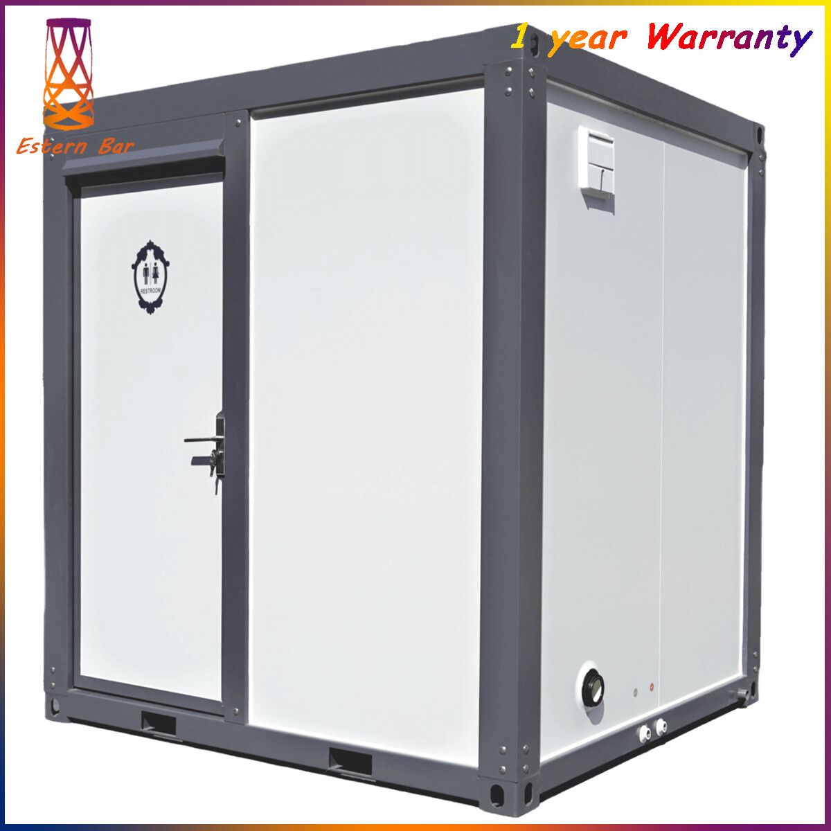 Portable Restroom Bathroom Mobile Toilet w/Shower Upgrade Acrylic ...