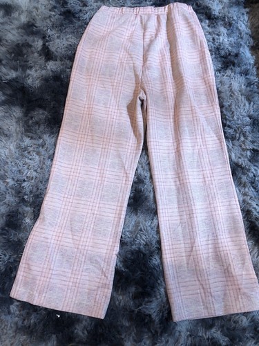 Vintage 70’s Graff California Wear Plaid Flare Wide Leg Pants ~M