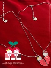 Kawaii Sanrio Hello Kitty Best Friends Necklace Set Y2K BFF