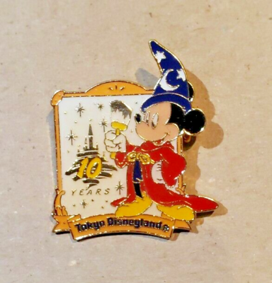 TOKYO DISNEYLAND SORCERER MICKEY 10 YEARS ANNIVERSARY 1993 PIN