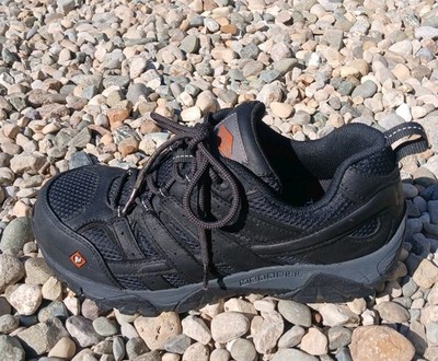 Merrell Moab Shoes Men's Size 8.5 Black Composite Toe Vertex Vent Slip Resistant