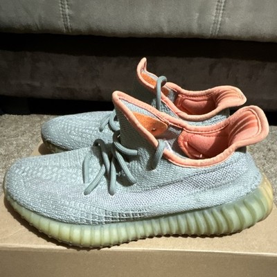 adidas Yeezy Boost 350 V2 Desert Sage Gray Orange Primeknit Cushioned Sneaker